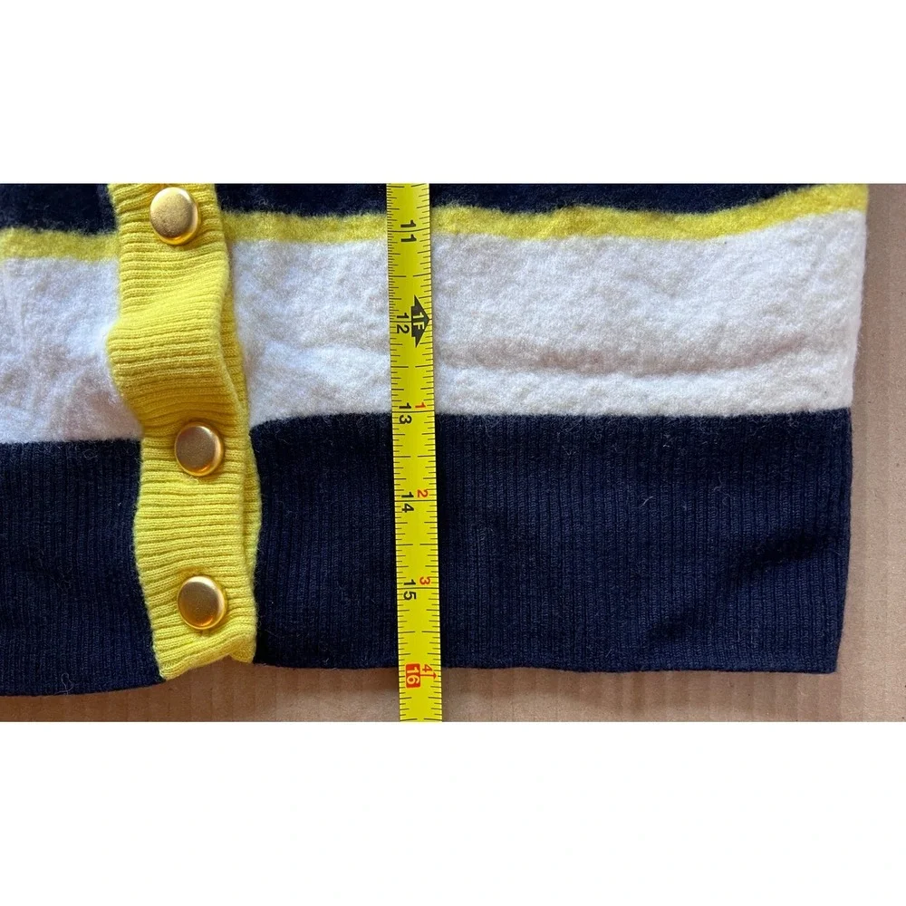 Giorgio Grati‎ Kids Striped Wool Cardigan Sweater Gold Buttons Made in Italy
